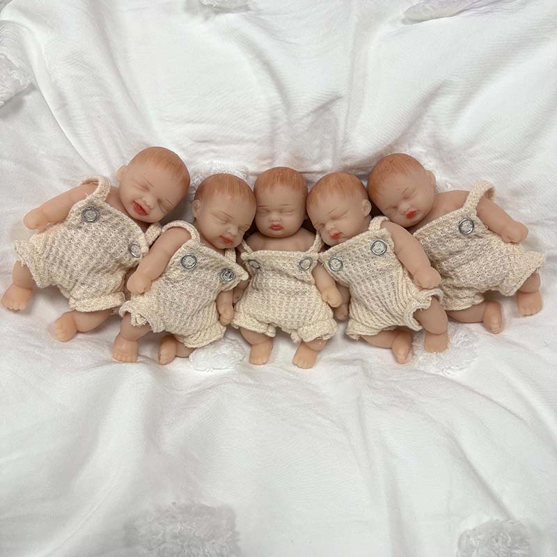 5pcs/set 4inches Handmade High - Reborn Baby Doll Silicone Realistic 评论和价格