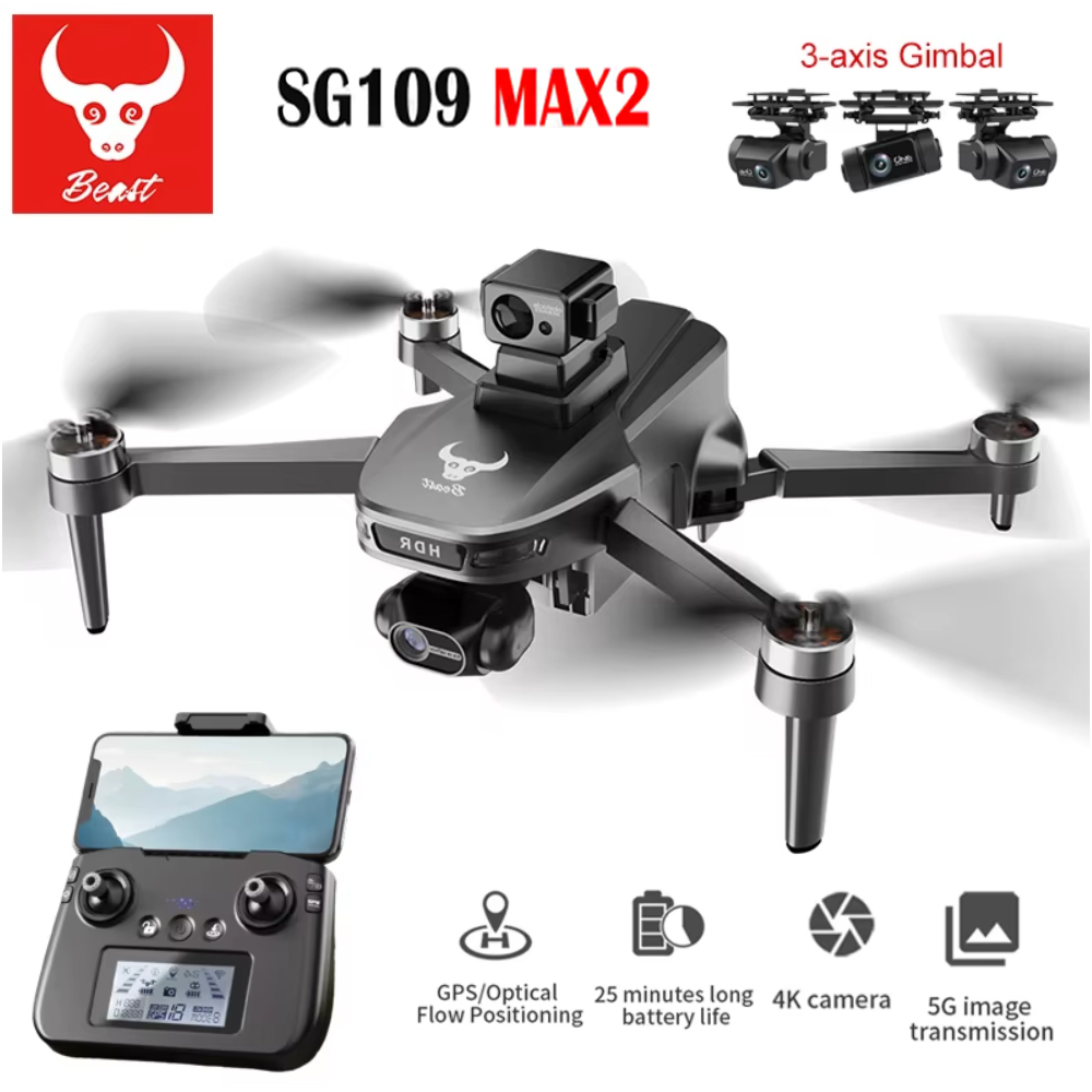 SG109 MAX2 Professional FPV 8K - Fpv Brushless Rc Drone 4K 评论和价格