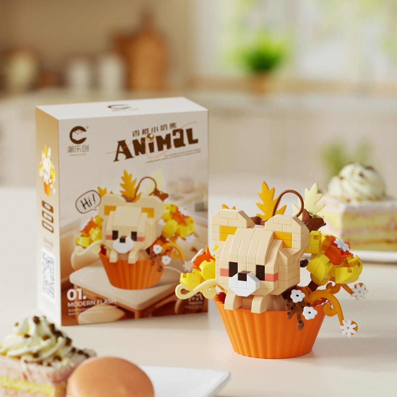 Cute dessert-style animal seri - Building Blocks 评论和价格