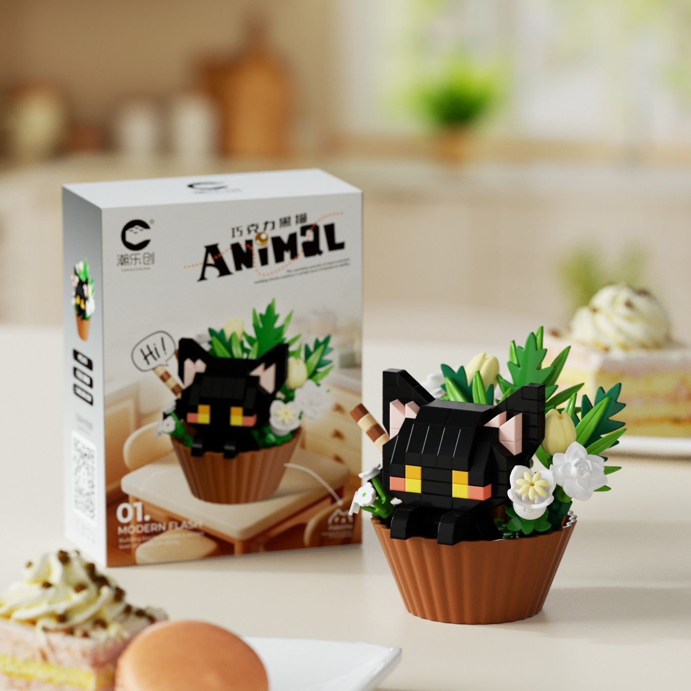 Cute dessert-style animal seri - Building Blocks 评论和价格