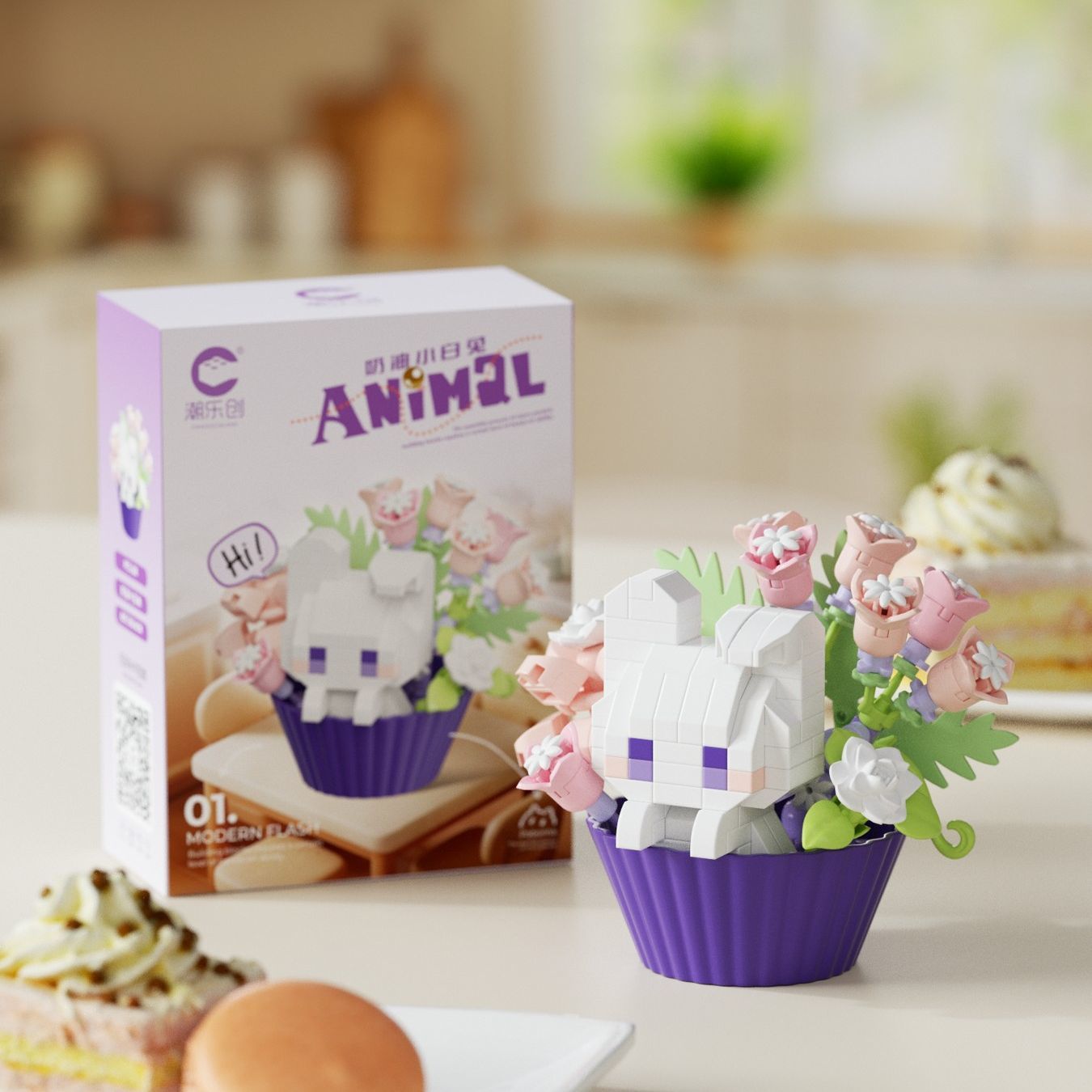 Cute dessert-style animal seri - Building Blocks 评论和价格