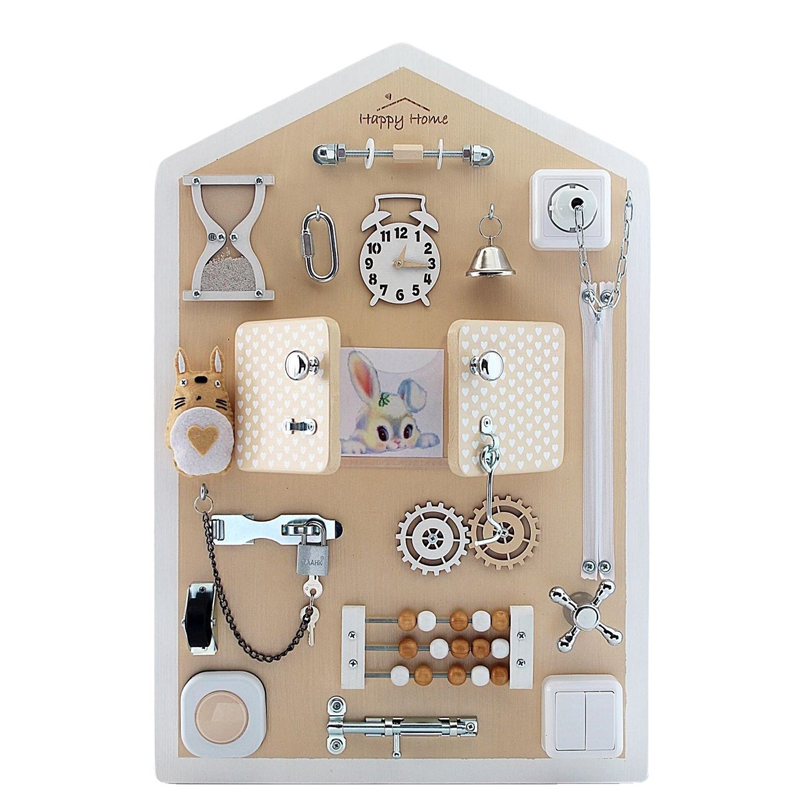 Montessori Wooden Toys Accesso - Montessori Wooden Busy Board Toddler 评论和价格